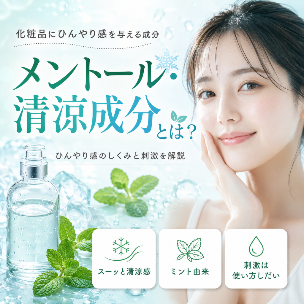メントール・清涼成分とは？ひんやり感のしくみと刺激を解説する記事のアイキャッチ
