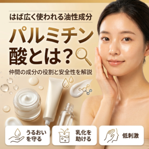 パルミチン酸・パルミトイル系成分とは？仲間の成分も含めて役割と安全性を解説する記事のアイキャッチ