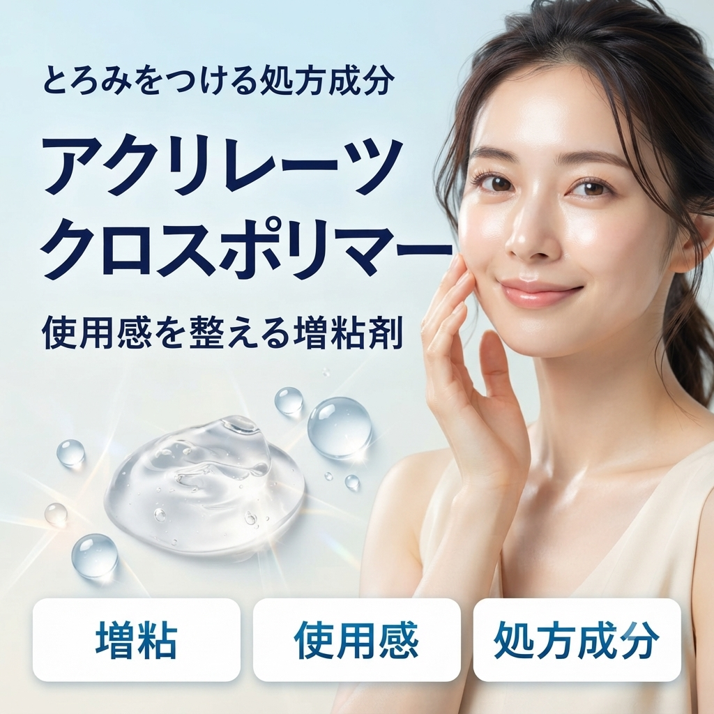 アクリレーツクロスポリマーとは？とろみをつける処方成分を解説する記事のアイキャッチ