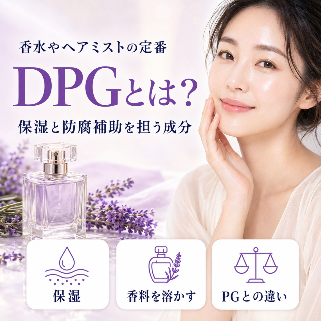DPGとは？保湿・防腐補助に使われる理由と安全性をデータで正直に解説を解説する記事のアイキャッチ
