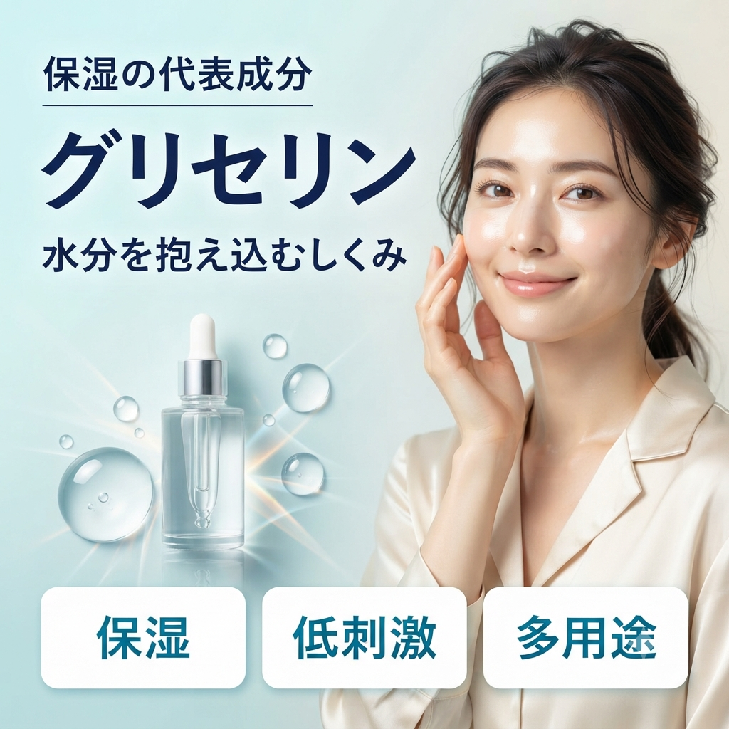 グリセリンとは？保湿の代表成分を解説する記事のアイキャッチ