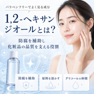 【成分解析】1,2-ヘキサンジオールとは？防腐サポートに使われる理由と安全性をデータで正直に解説