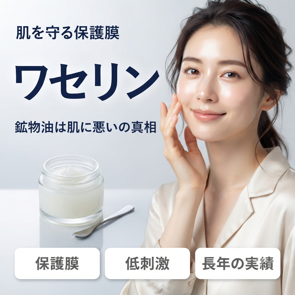 ワセリンとは？肌を守る保護膜を解説する記事のアイキャッチ